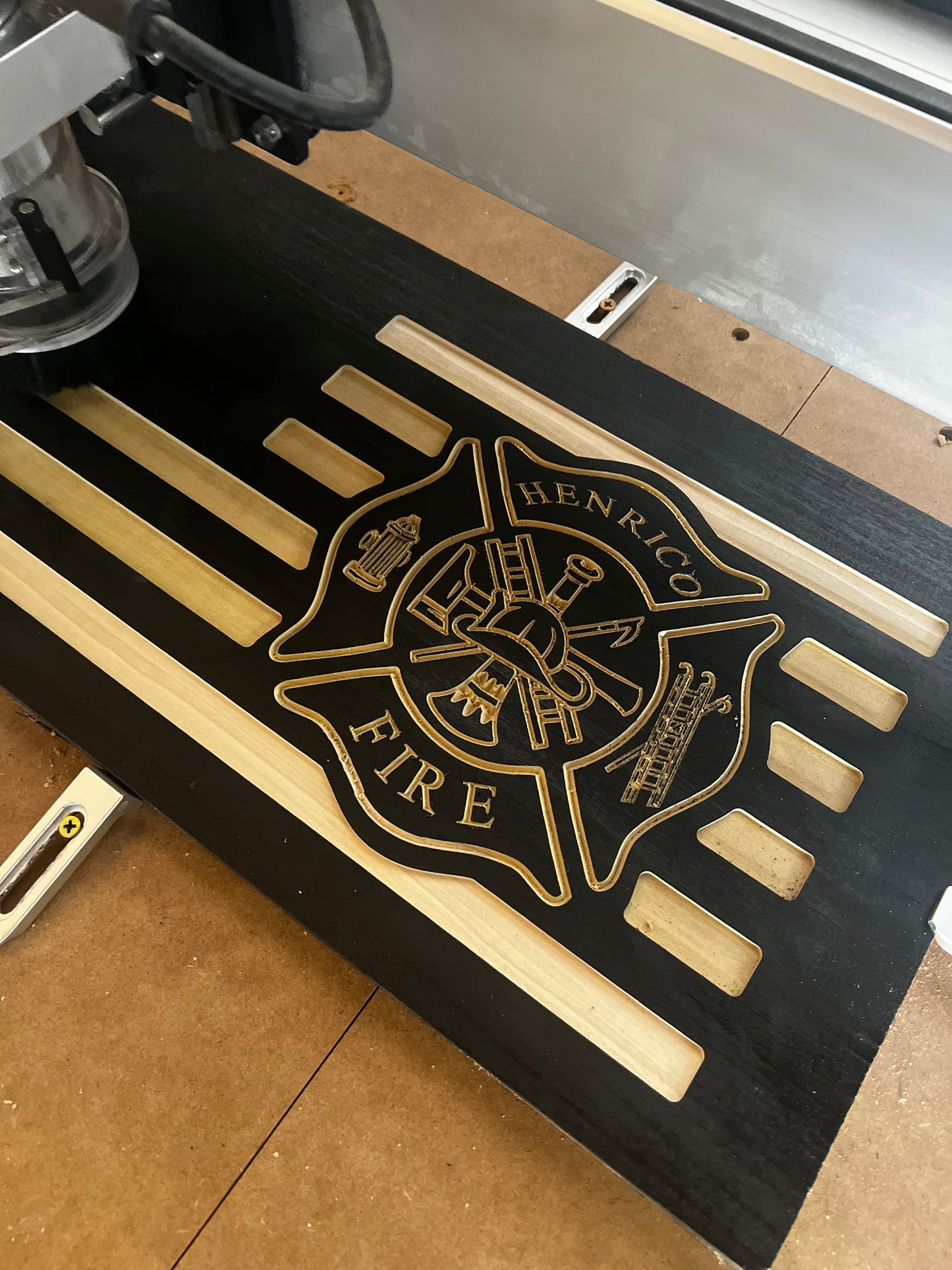 Thin Red Line Firefighter Flag