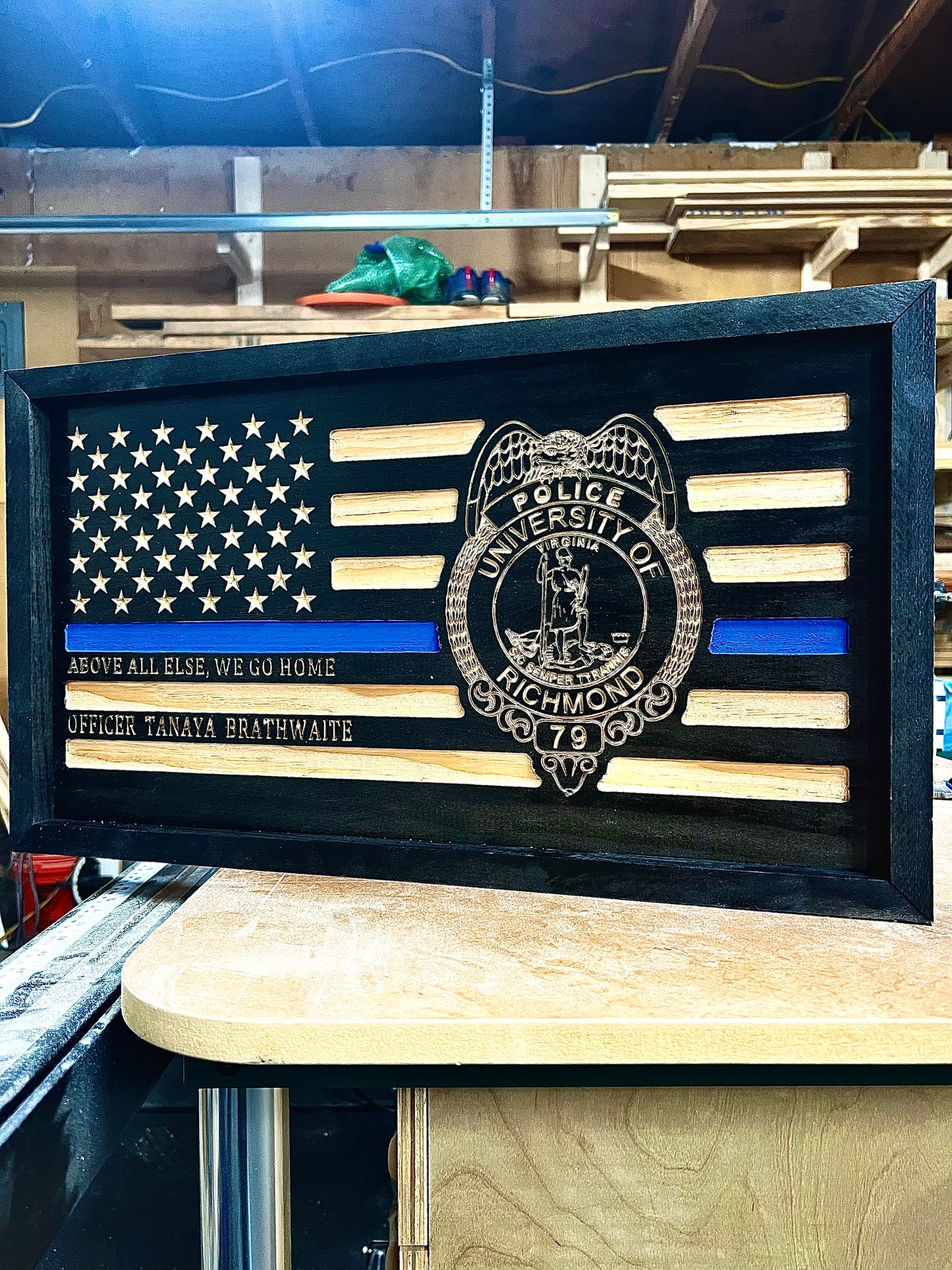 Thin Blue Line Police Flag