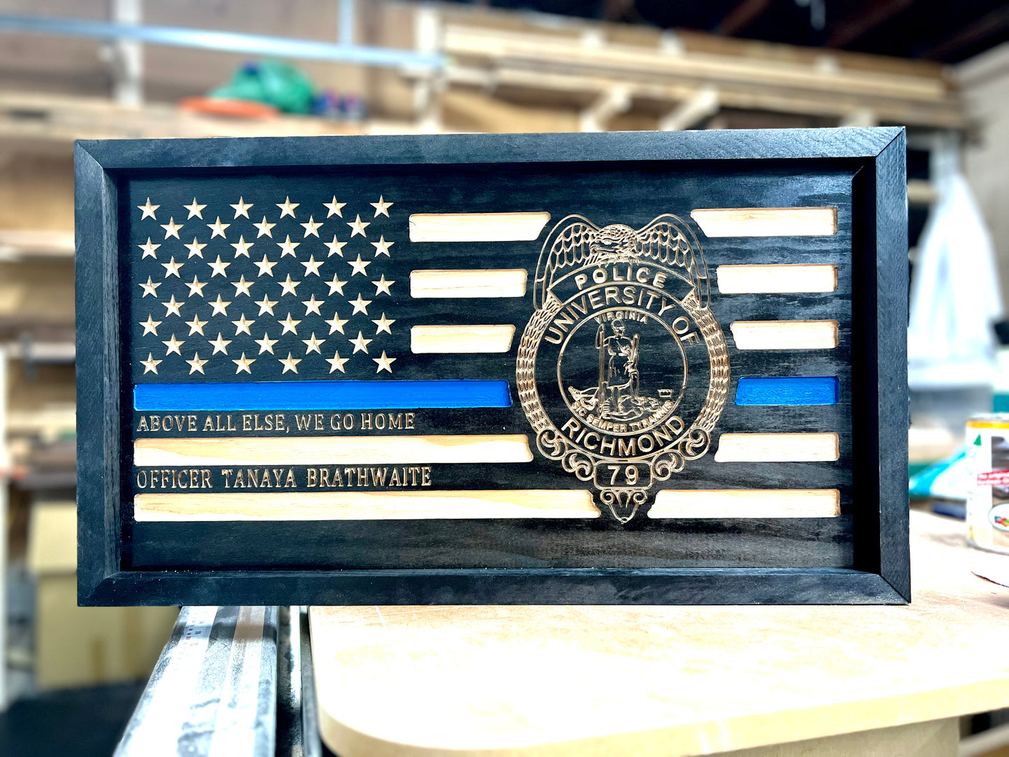 Thin Blue Line Police Flag