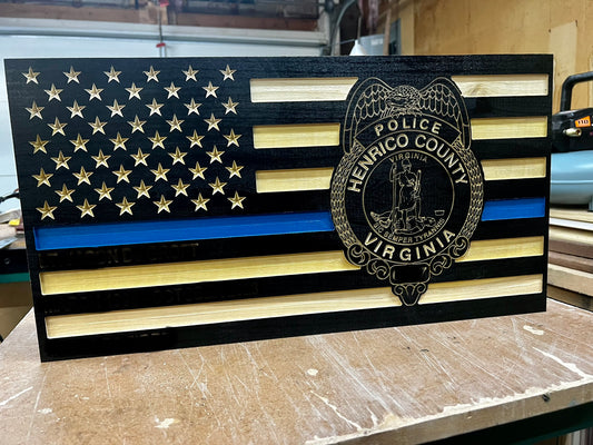 Thin Blue Line Law Enforcement Flag