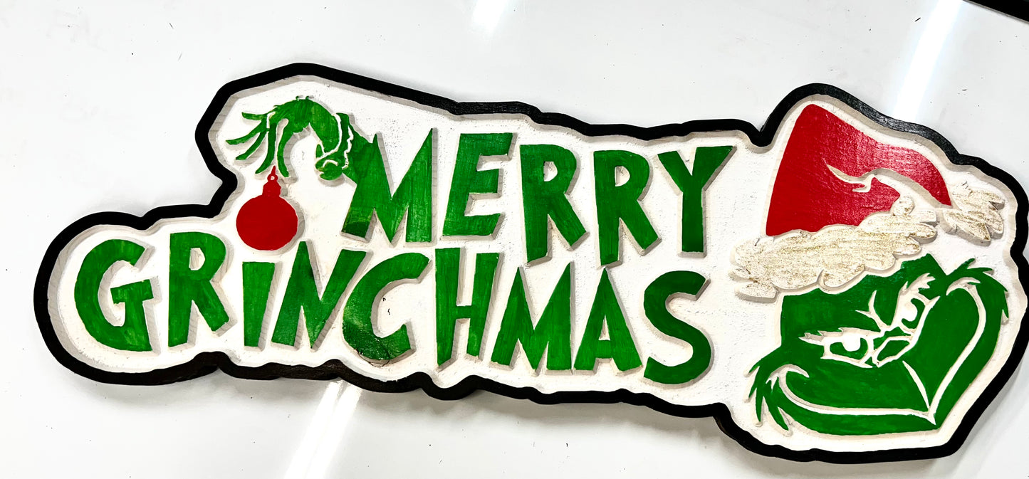 Merry Grinchmas Sign