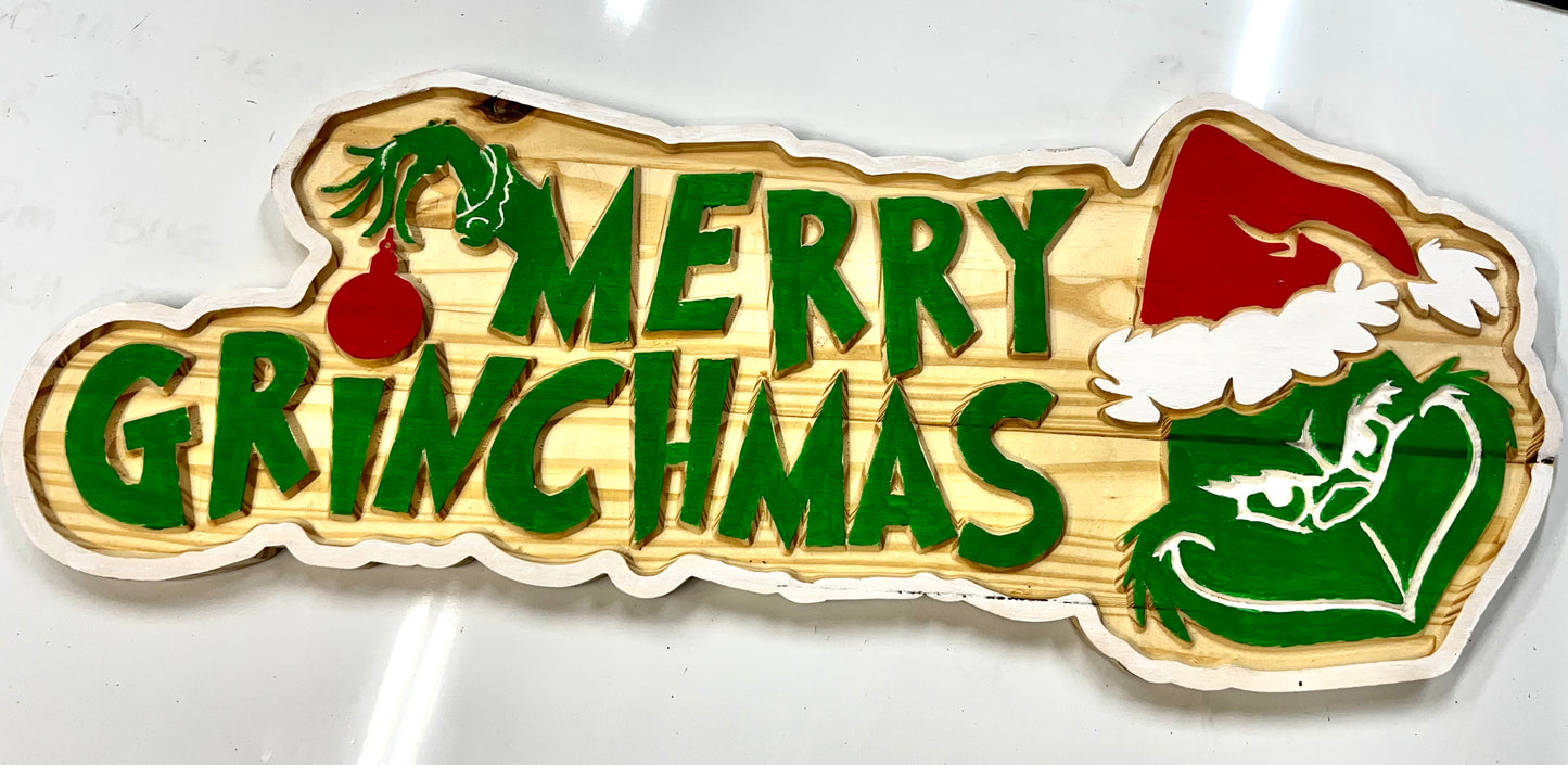 Merry Grinchmas Sign