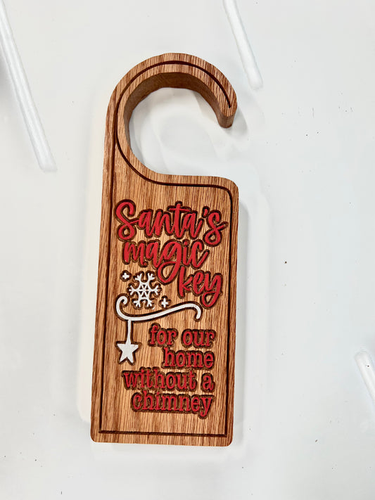 Santa's Magic Key Door Holder w/key